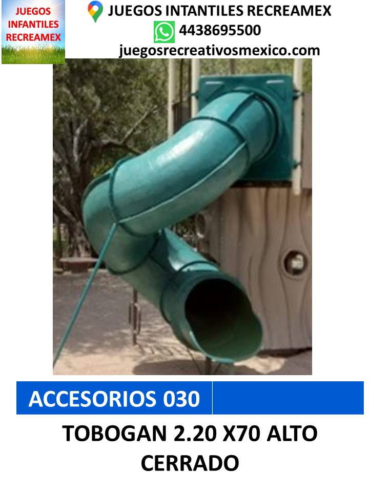 tobogán cerrado x70 medida a elegir